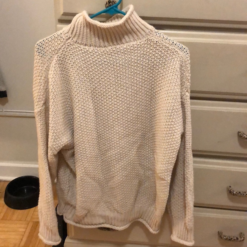 Cream turtleneck sweater